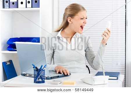Frustrated businesswoman