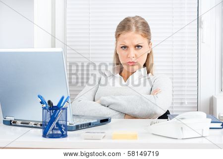 Angry businesswoman