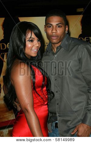 Ashanti and Nelly at the World Premiere 