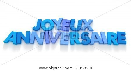 Joyeaux Anniversaire In tonalità blu