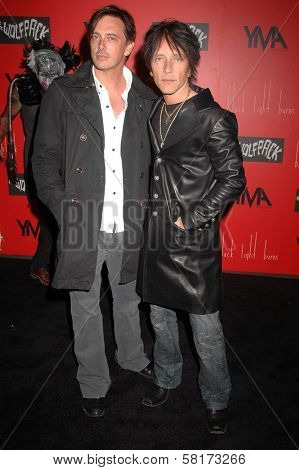 Billy Morrison and Donovan Leitch  at the Launch Party for Wes Borland's Album 
