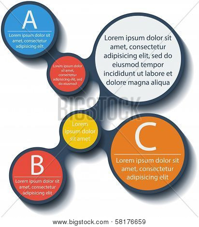 Metaball infographic elements in flat design. Vector.