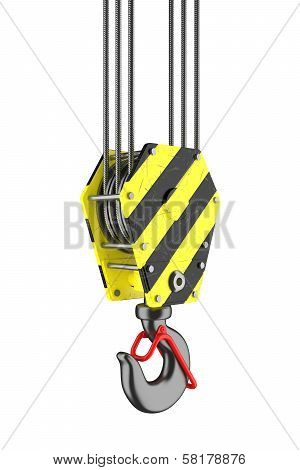 Crane Hook Isolated On White Background