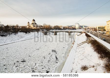 Vilnius (Lithuania) in the winter.