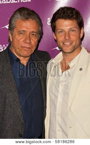 Edward James Olmos and Jamie Bamber at 