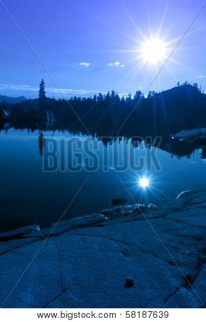 Blue Mountain Lake Reflection