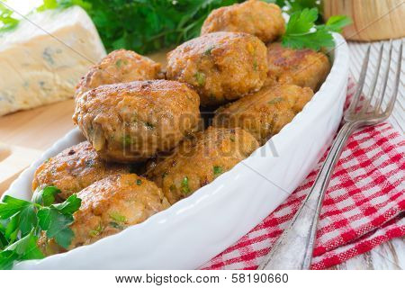 Rissole With Mould Cheese And Parsley