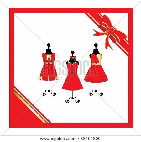 Dresses on a mannequin