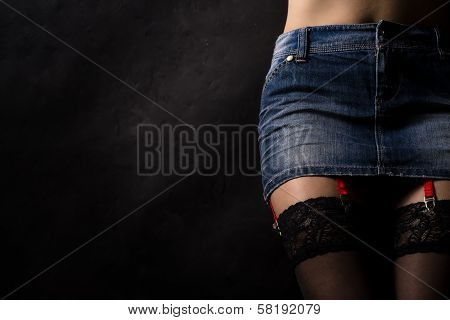 Jeans Skirt Closeup