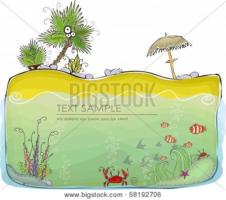 Paradise island Travel background 