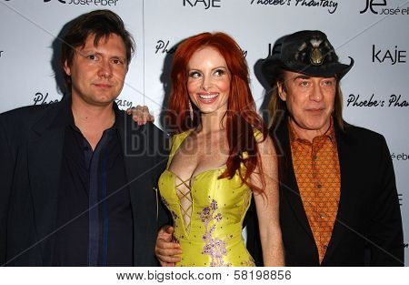 Karl Seelig with Phoebe Price and Jose Eber at the launch of Phoebe's Phantasy by Lotion Glow. Kaje Boutique, Beverly Hills, CA. 06-16-07