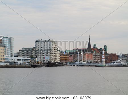 Malmo, Sweden Cityscape With Lighthouse On August 7, 2013