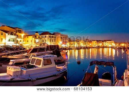 Town Of Vodice Evening Harbor View