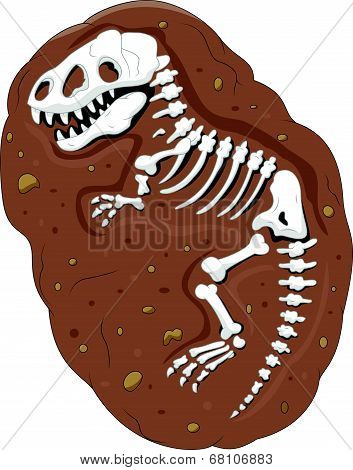 Cartoon Tyrannosaurus rex fossil