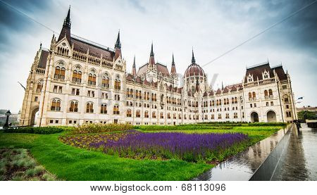 Hungarian Parliament building in Budapest, Hungary
