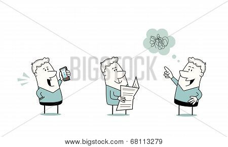 Cartoon Man Character Set