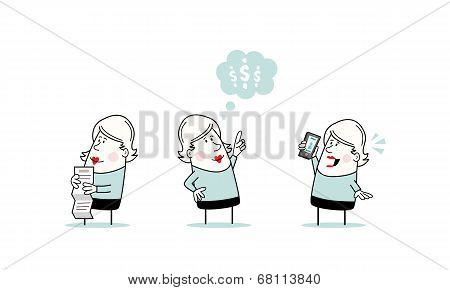 Woman in Office Character Set