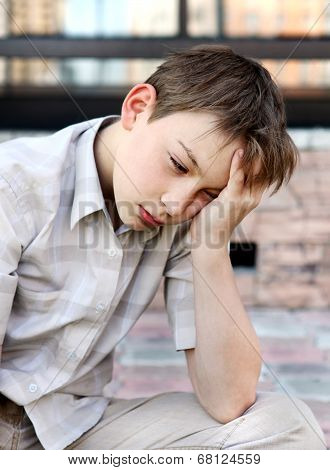 Sad Kid Outdoor
