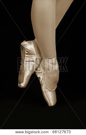 A Ballet Dancer Standing On Toes While Dancing Artistic Conversion