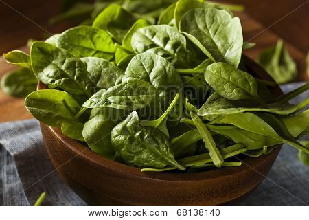 Raw Green Organic Baby Spinach