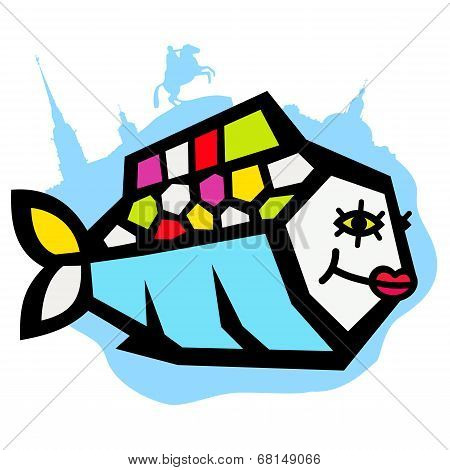 Beautiful River Fish sign
