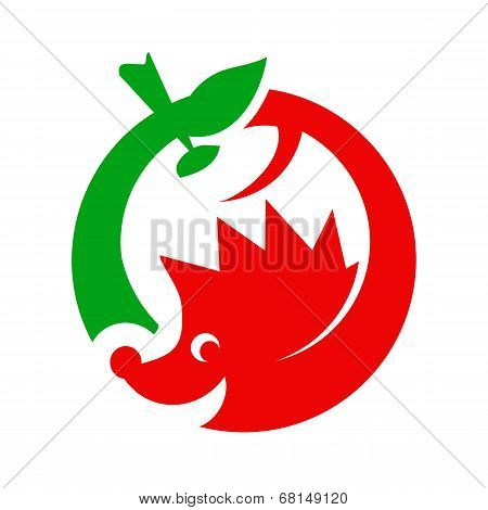 Hedgehog And Apple sign