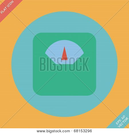 Scale icon - vector illustration. Flat design