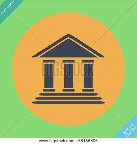 Bank building - vector illustration. Flat design