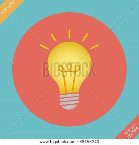 Lightbulb icon - vector illustration.