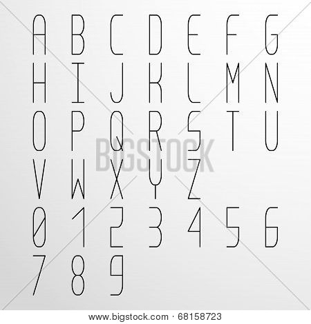 Vector Condensed Monospaced Light Font