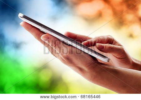 Touch screen tablet.