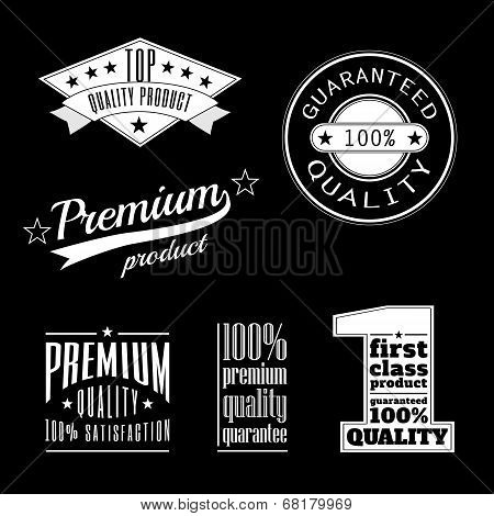 Vintage labels - premium and top quality products