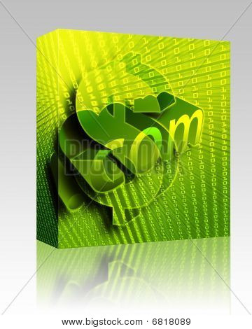 Dotcom illüstrasyon kutu paket