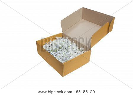 Paper Box Isolated On White Background.
