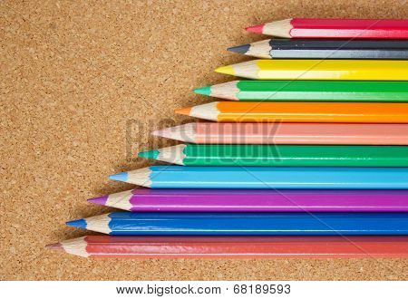 Color Pencils On Board.