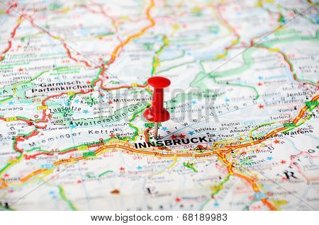 Innsbrug ,austria Map