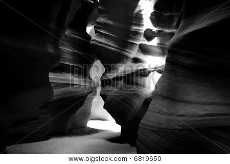 Antelope Canyon en noir et blanc