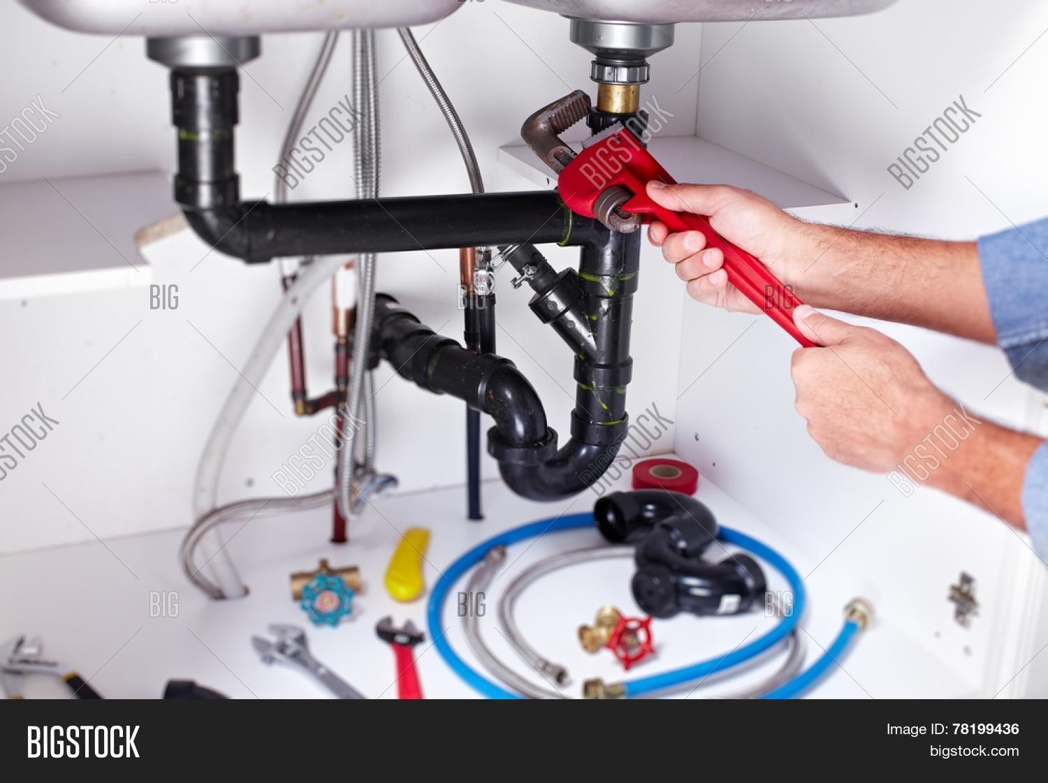 Plumber Hands Wrench. Image & Photo (Free Trial) Bigstock