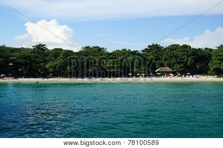 Landscape with horisontal tropical beach