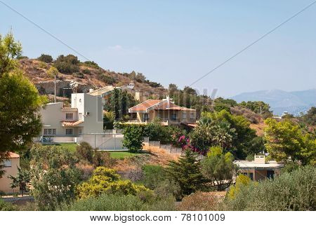 House on the mountainside.