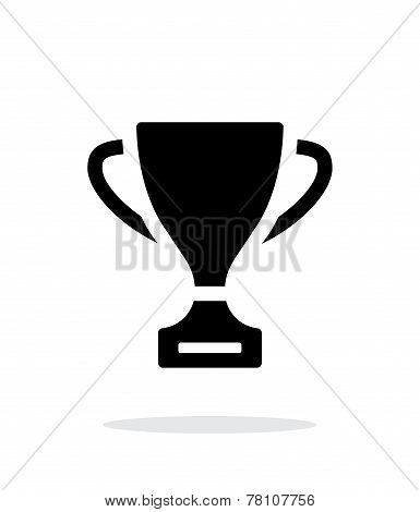 Trophy icon on white background.