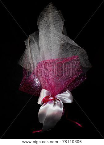 Wedding bonbonniere, isolated on black