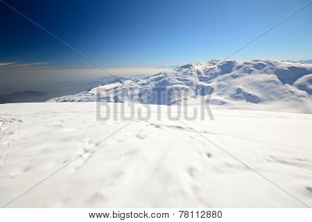 Majestic Winter View Of Mount Viso