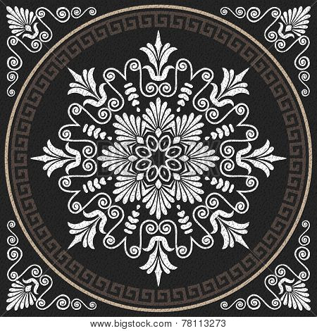 Vector Seamless Vintage White Greek Ornament (meander)