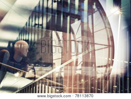 Abstract multi exposure urban background.