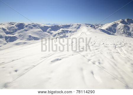 Majestic Winter View Of Mount Viso