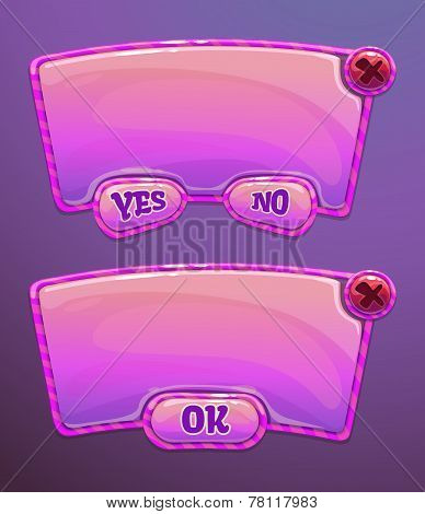 Pink cartoon panels