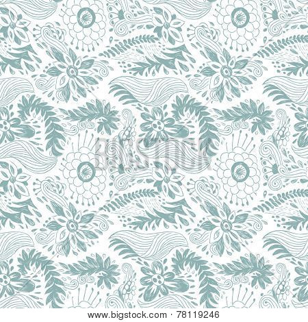 floral seamless doodle pattern