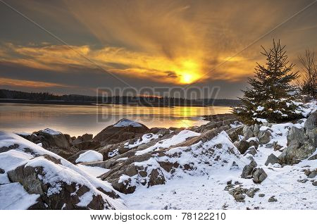 Sunset over Bay