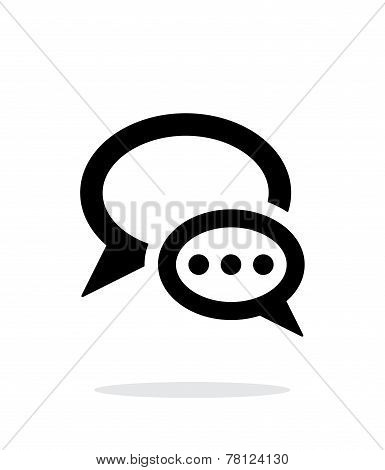 Dialogue bubble icon on white background.